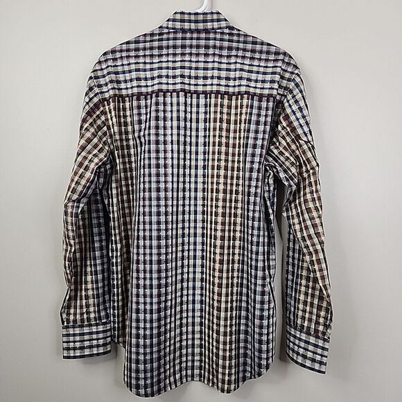 Robert Graham Eclectic Multi-Color Swiss Dot Button Down Medium - Picture 2 of 8